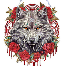 Load image into Gallery viewer, Special Shape DIY Diamond Painting Ornaments Wolf Head Full Drill Art Kit (#2)