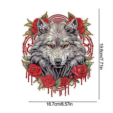 Load image into Gallery viewer, Special Shape DIY Diamond Painting Ornaments Wolf Head Full Drill Art Kit (#2)