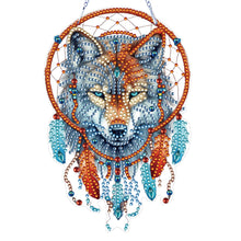 Load image into Gallery viewer, Special Shape DIY Diamond Painting Ornaments Wolf Head Full Drill Art Kit (#3)