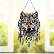 Load image into Gallery viewer, Special Shape DIY Diamond Painting Ornaments Wolf Head Full Drill Art Kit (#4)