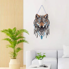 Load image into Gallery viewer, Special Shape DIY Diamond Painting Ornaments Wolf Head Full Drill Art Kit (#4)
