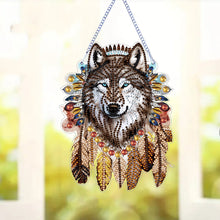 Load image into Gallery viewer, Special Shape DIY Diamond Painting Ornaments Wolf Head Full Drill Art Kit (#6)