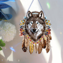 Load image into Gallery viewer, Special Shape DIY Diamond Painting Ornaments Wolf Head Full Drill Art Kit (#6)