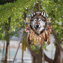 Load image into Gallery viewer, Special Shape DIY Diamond Painting Ornaments Wolf Head Full Drill Art Kit (#6)