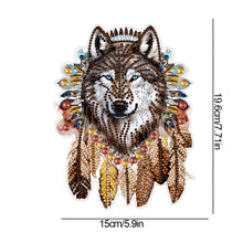 Load image into Gallery viewer, Special Shape DIY Diamond Painting Ornaments Wolf Head Full Drill Art Kit (#6)
