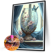Load image into Gallery viewer, Diamond Painting - Full Square - Butterfly flowers by the window (30*40CM)