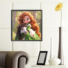 Load image into Gallery viewer, Diamond Painting - Full Round - Little girl riding a horse (40*40CM)