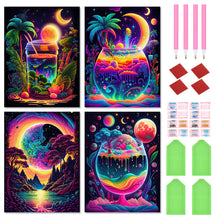 Load image into Gallery viewer, 4pcs Diamond Painting Set - A cup of fantasy star (30*40CM)