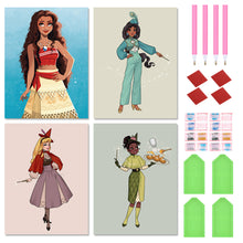 Load image into Gallery viewer, 4pcs Diamond Painting Set - Princess (30*40CM)