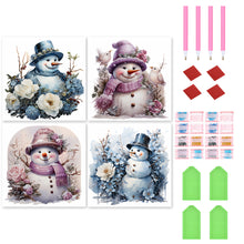 Load image into Gallery viewer, 4pcs Diamond Painting Set - snowman (30*30CM)