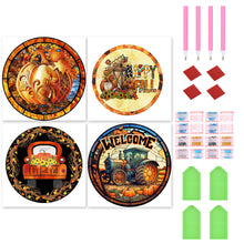 Load image into Gallery viewer, 4pcs Diamond Painting Set - autumn pumpkin (30*30CM)