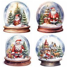 Load image into Gallery viewer, 4pcs Diamond Painting Set - Santa Claus crystal ball (30*30CM)