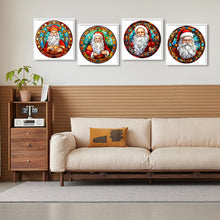 Load image into Gallery viewer, 4pcs Diamond Painting Set - Santa Claus glass painting (30*30CM)