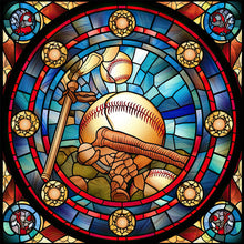 Load image into Gallery viewer, 4pcs Diamond Painting Set - baseball glass painting (30*30CM)