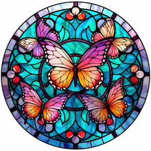 Load image into Gallery viewer, 4pcs Diamond Painting Set - butterfly glass art (30*30CM)