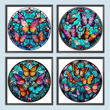 Load image into Gallery viewer, 4pcs Diamond Painting Set - butterfly glass painting (30*30CM)