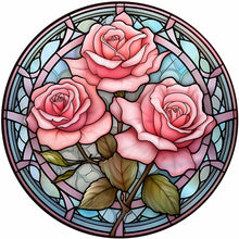 Load image into Gallery viewer, 4pcs Diamond Painting Set - flower glass painting (30*30CM)