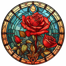 Load image into Gallery viewer, 4pcs Diamond Painting Set - flower glass painting (30*30CM)