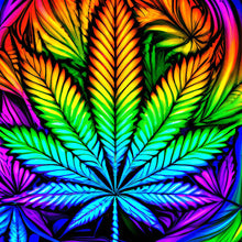 Load image into Gallery viewer, 4pcs Diamond Painting Set - marijuana leaf glass painting (30*30CM)