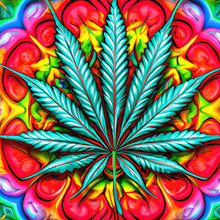 Load image into Gallery viewer, 4pcs Diamond Painting Set - marijuana leaf glass painting (30*30CM)