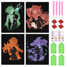 Load image into Gallery viewer, 4pcs Diamond Painting Set - Cartoon (30*40CM)