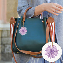 Load image into Gallery viewer, 10PCS Diamond Painting Keychains Flower Double Sided Rhinestone Painting Pendant