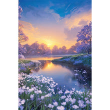 Load image into Gallery viewer, Diamond Painting - Full Round - Landscape and flowers (40*60CM)