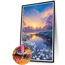 Load image into Gallery viewer, Diamond Painting - Full Round - Landscape and flowers (40*60CM)