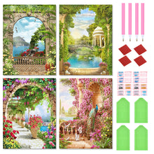 Load image into Gallery viewer, 4pcs Diamond Painting Set - landscape (30*40CM)