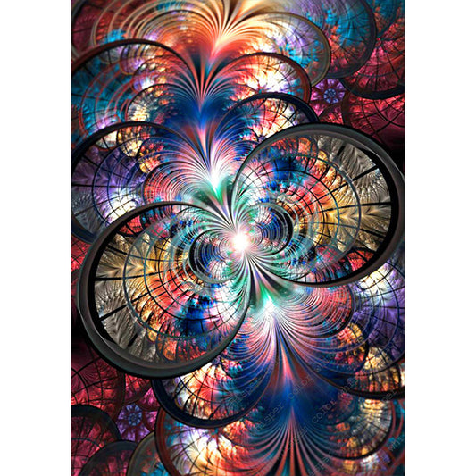 AB Diamond Painting - Full Round - fractal art (35*50CM)
