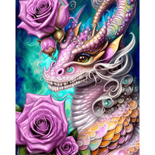 Load image into Gallery viewer, AB Diamond Painting - Full Round - flower dragon (40*50CM)