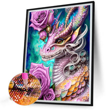 Load image into Gallery viewer, AB Diamond Painting - Full Round - flower dragon (40*50CM)