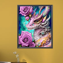 Load image into Gallery viewer, AB Diamond Painting - Full Round - flower dragon (40*50CM)