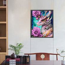 Load image into Gallery viewer, AB Diamond Painting - Full Round - flower dragon (40*50CM)