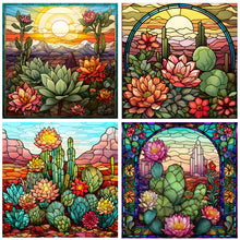 Load image into Gallery viewer, 4pcs Diamond Painting Set - cactus flower (30*30CM)