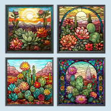 Load image into Gallery viewer, 4pcs Diamond Painting Set - cactus flower (30*30CM)