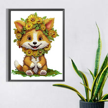Load image into Gallery viewer, Diamond Painting - Partial Special Shaped - sunflower fox (30*40CM)