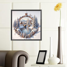 Load image into Gallery viewer, Diamond Painting - Full Round - Snow scene outside the house (40*40CM)
