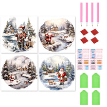 Load image into Gallery viewer, 4pcs Diamond Painting Set - snow santa claus (30*30CM)
