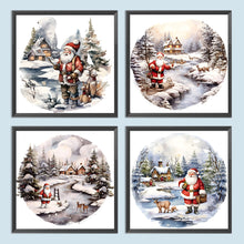 Load image into Gallery viewer, 4pcs Diamond Painting Set - snow santa claus (30*30CM)