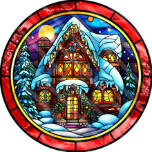 Load image into Gallery viewer, 4pcs Diamond Painting Set - Christmas cottage glass painting (30*30CM)