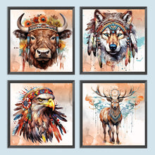 Load image into Gallery viewer, 4pcs Diamond Painting Set - Indian style animals (30*30CM)