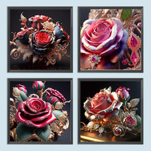 Load image into Gallery viewer, 4pcs Diamond Painting Set - metal rose (30*30CM)