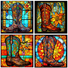 Load image into Gallery viewer, 4pcs Diamond Painting Set - boot glass painting (30*30CM)