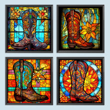 Load image into Gallery viewer, 4pcs Diamond Painting Set - boot glass painting (30*30CM)