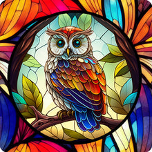 Load image into Gallery viewer, 4pcs Diamond Painting Set - owl glass painting (30*30CM)