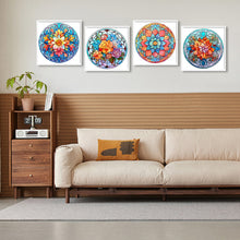 Load image into Gallery viewer, 4pcs Diamond Painting Set - flower glass painting (30*30CM)