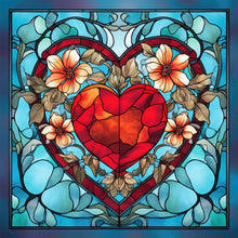 Load image into Gallery viewer, 4pcs Diamond Painting Set - beating heart glass painting (30*30CM)
