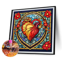Load image into Gallery viewer, 4pcs Diamond Painting Set - beating heart glass painting (30*30CM)