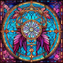 Load image into Gallery viewer, 4pcs Diamond Painting Set - dream catcher glass painting (30*30CM)